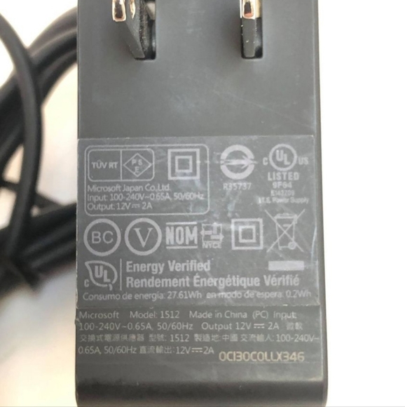 Pre-owned original Microsoft Surface RT adapter model 1512 - Picture 3 of 4